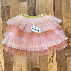 Oh Baby! Pink Ombré Rose Gold Tulle Skirt - NWT - 4/5